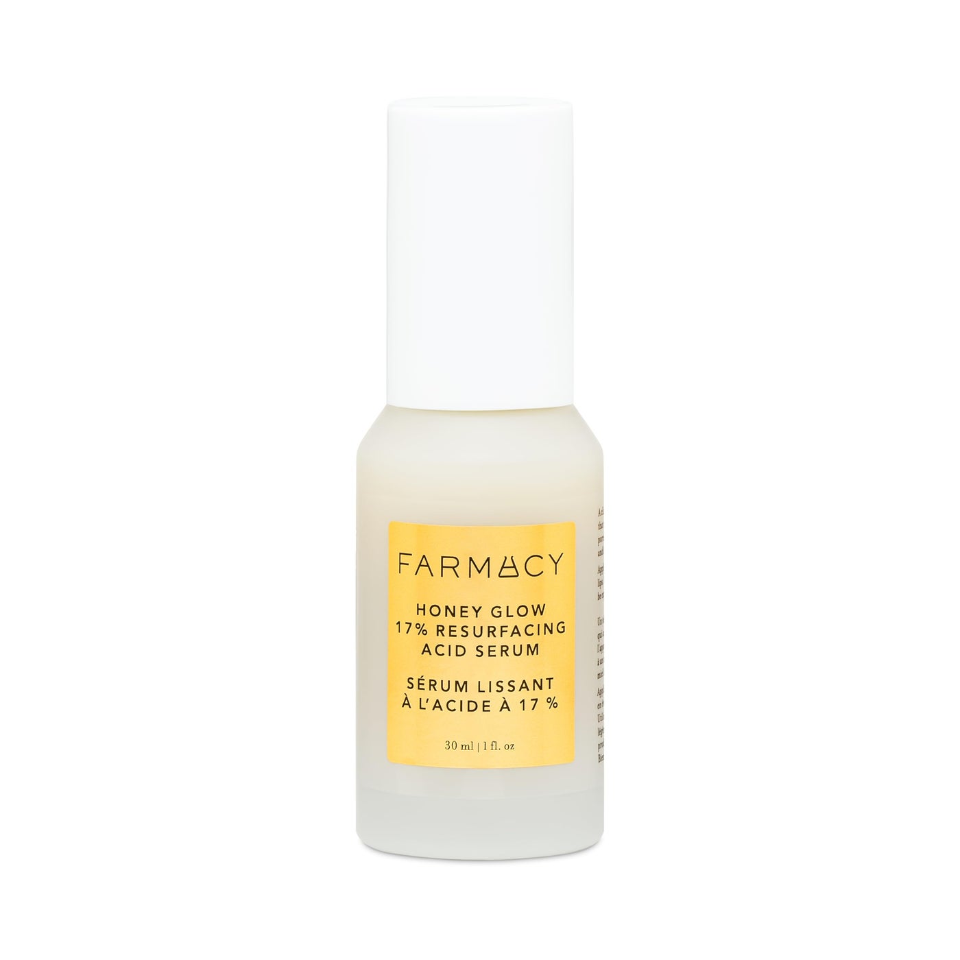 Farmacy Face Exfoliator Serum - Honey Glow 17% AHA + BHA Liquid Exfoliant & Salicylic Acid Serum - Resurfacing Skin Care for Reduced Pores + Texture - Hydrates Skin for an Overall Glow (30ml)