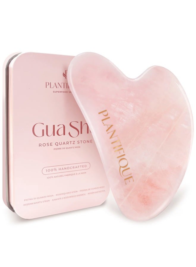 Rose Quartz Gua Sha Tool – Anti-Aging Face Massager & Jawline Shaper for Skincare Routine – Facial Massage & Skin Care Gift
