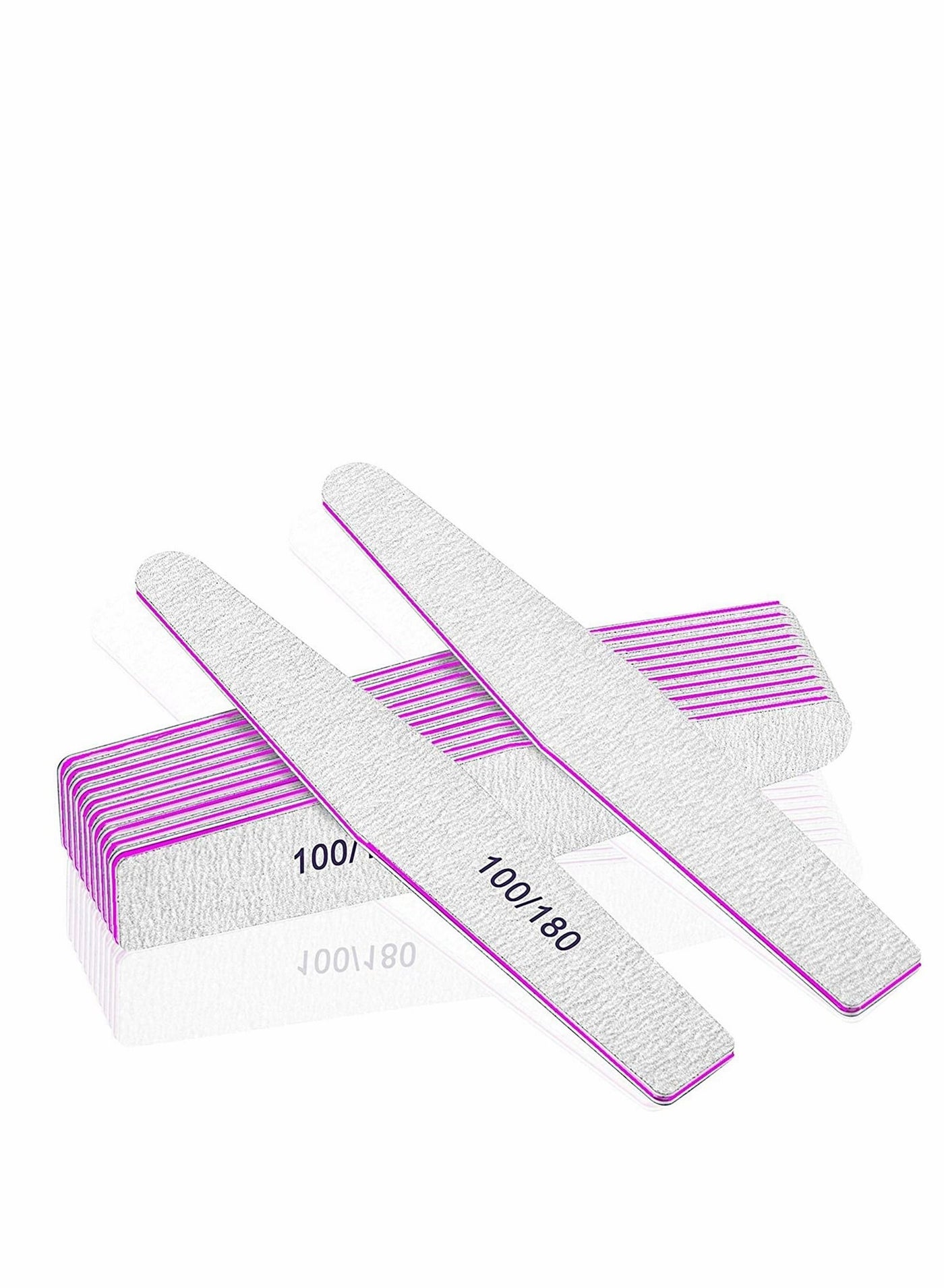 Professional Nail Files,  Emery Board Nail File for Natural Nails Grit Nail Files for Acrylic Nails 12pcs Fine Grit Nail File Manicure Tools Coarse Washable Fingernail Files(100/180 Grit)