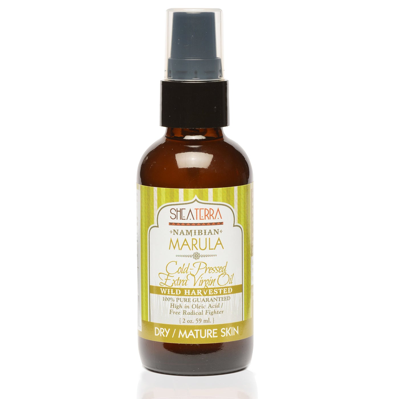 Shea Terra Namibian Marula Oil √¢‚Ç¨‚Äú 100% Pure Cold-Pressed Extra Virgin √¢‚Ç¨‚Äú Antioxidant-Rich Oil for Dry, Mature and Sensitive Skin √¢‚Ç¨‚Äú Natural Moisturizer for Face, Hair, Scalp and Cuticles √¢‚Ç¨‚Äú 2 oz