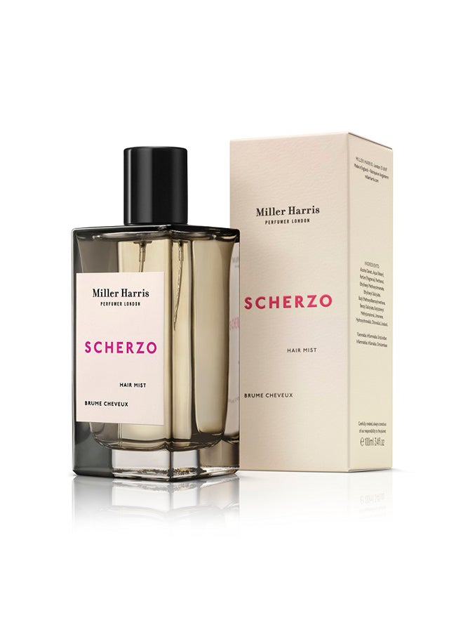 Scherzo Luxury Scented Hair Mist Dark Rose Peony Sugared Oud Fine Fragrance | Vegan Paraben Free 100ml