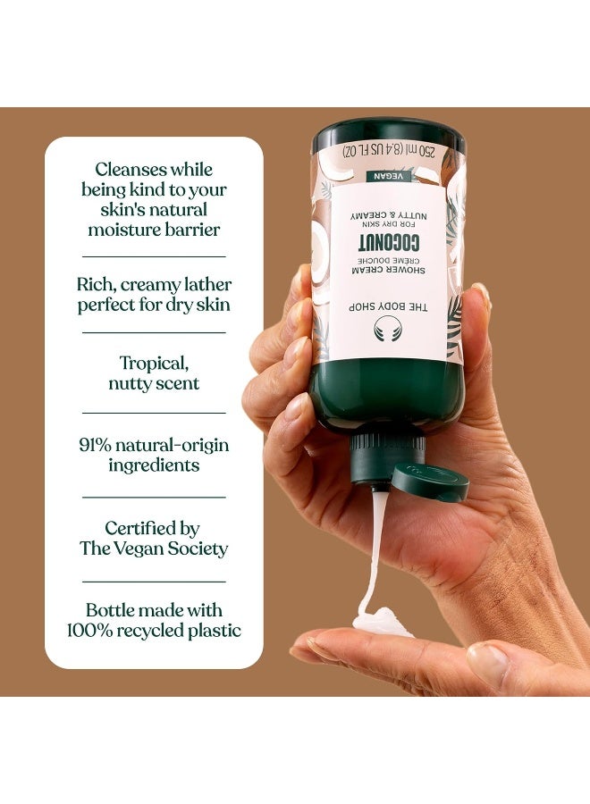 Coconut Shower Cream – Rejuvenating, Coco-Nutty Cleanse | Enriched with Organic Virgin Coconut Oil from Samoa | Leaves Skin Nourished, Soft, and Fragranced with Tropical Coconut & Vanilla Notes, 250 ml - image 6
