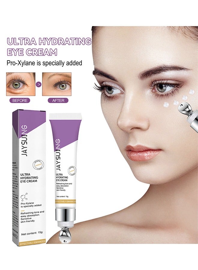 Ultra Hydrating Eye Cream - Eye Cream Dark Circle Remover & Puffy Eyes Bags Under Eyes Anti - Aging Eye Cream Eye Wrinkle Remover for Women 15g