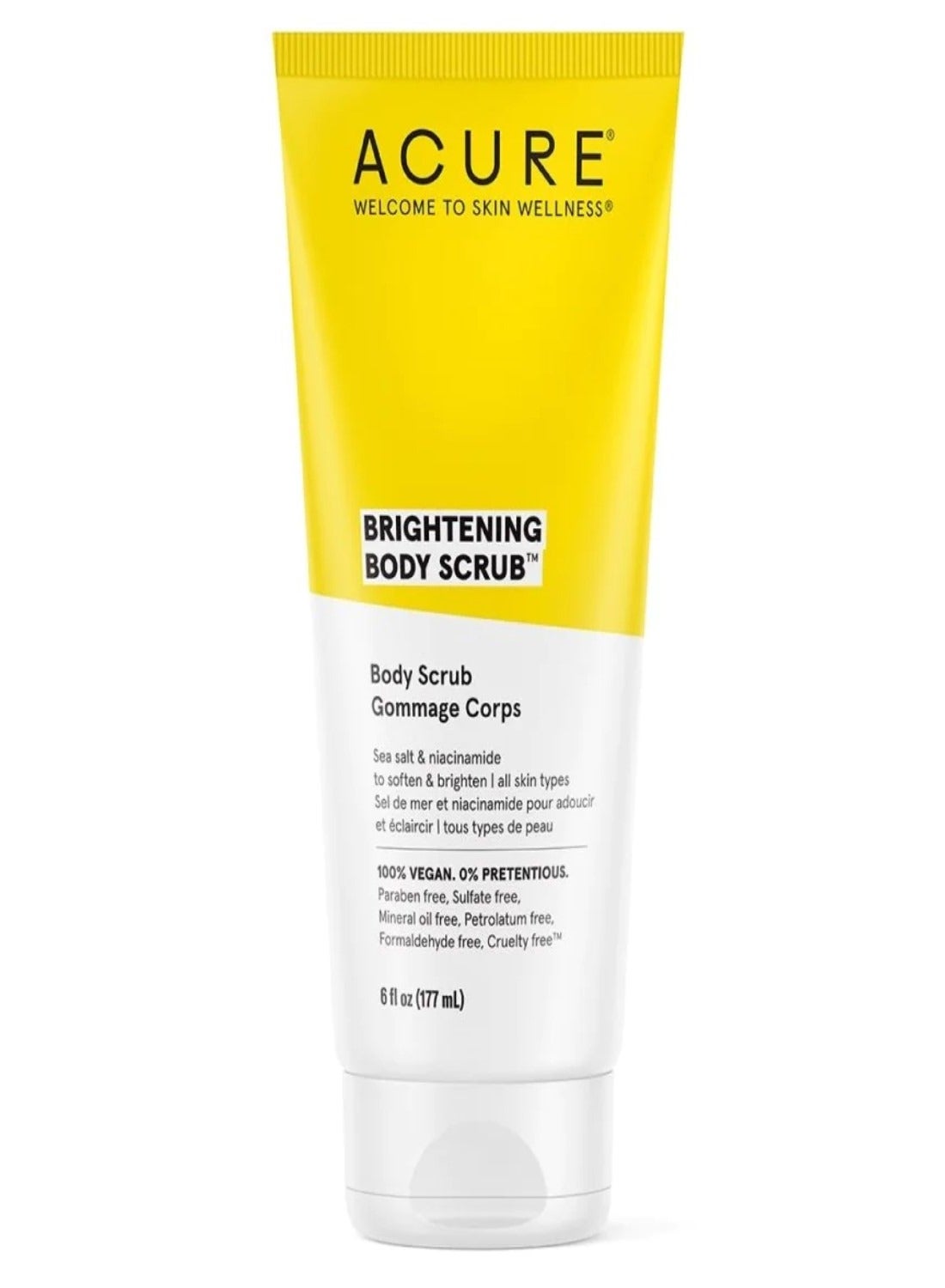 Brightening Body Scrub | 100% Vegan | For A Brighter Appearance | Sea Salt & Niacinamide (Vitamin B3) | Brightens & Rejuvenates