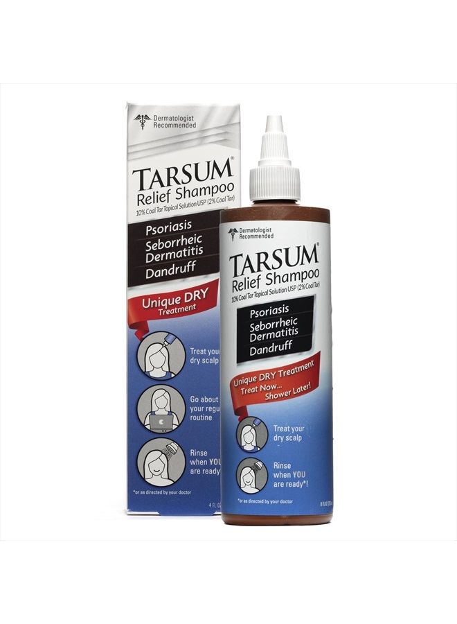 Extra Strength Psoriasis Shampoo - Coal Tar Shampoo and Conditioner for Scalp Psoriasis, Seborrheic Dermatitis, Severe Dandruff, & Eczema - Exfoliating Relief for Flaky, & Itchy Scalp (4 oz)