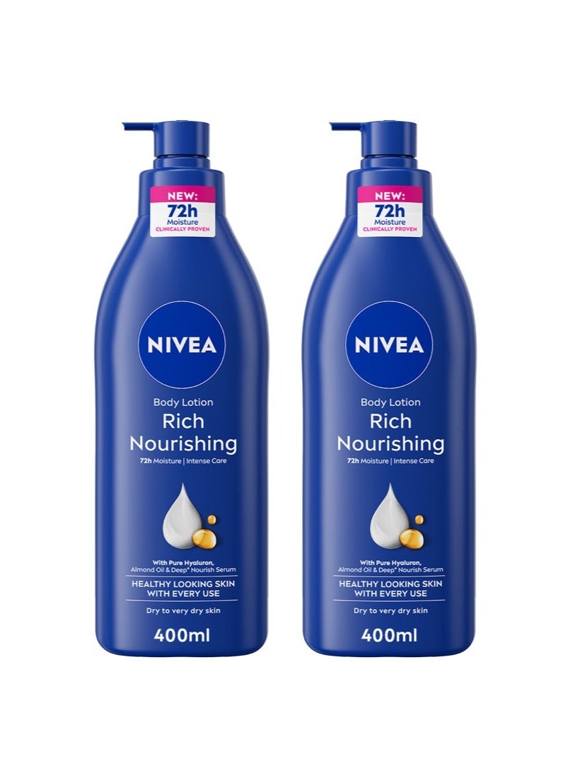 Nourishing Body Lotion Almond Oil 400ml Pack Of 2