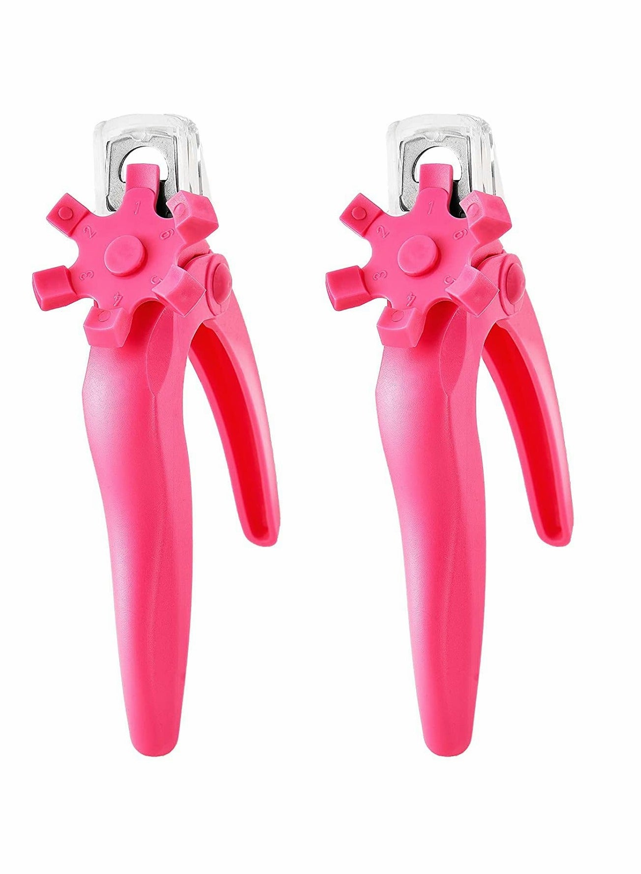 Acrylic Professional Nail Clipper, KASTWAVE 2 Pieces Nail Cutter Stainless Steel Nail Clippers for Acrylic Nails Art Tools Nail French Tip Cutter False Tips Trimmer Professional (Rose Red)
