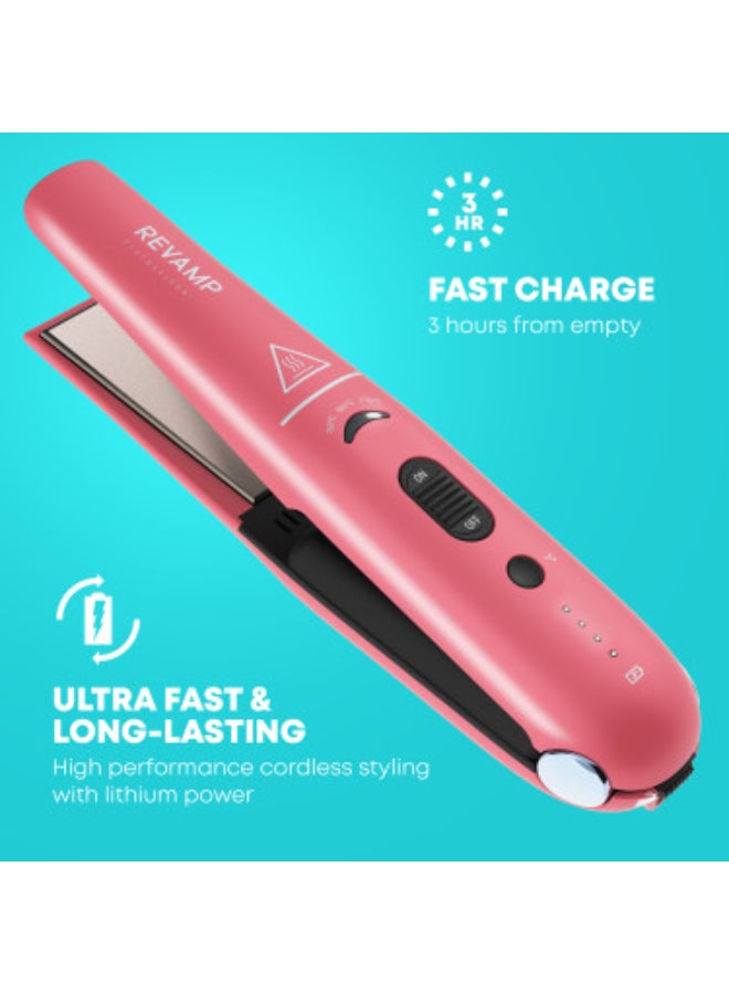 Liberate Cordless Compact Hair - Straightener - Pink - image 6