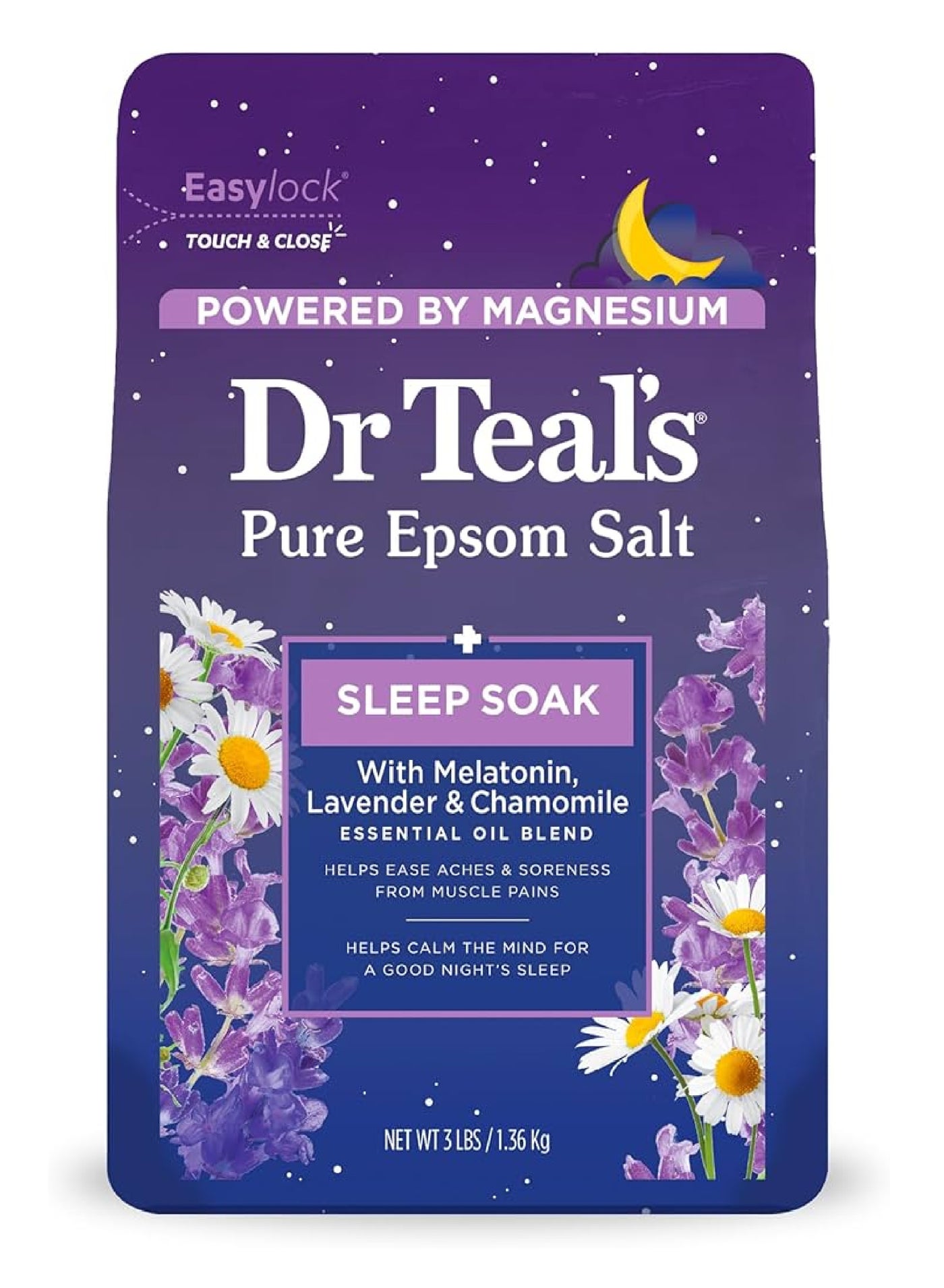 DR.TEALS PURE EPSOM SALT SLEEP SOAK MELATONIN 1.36KG