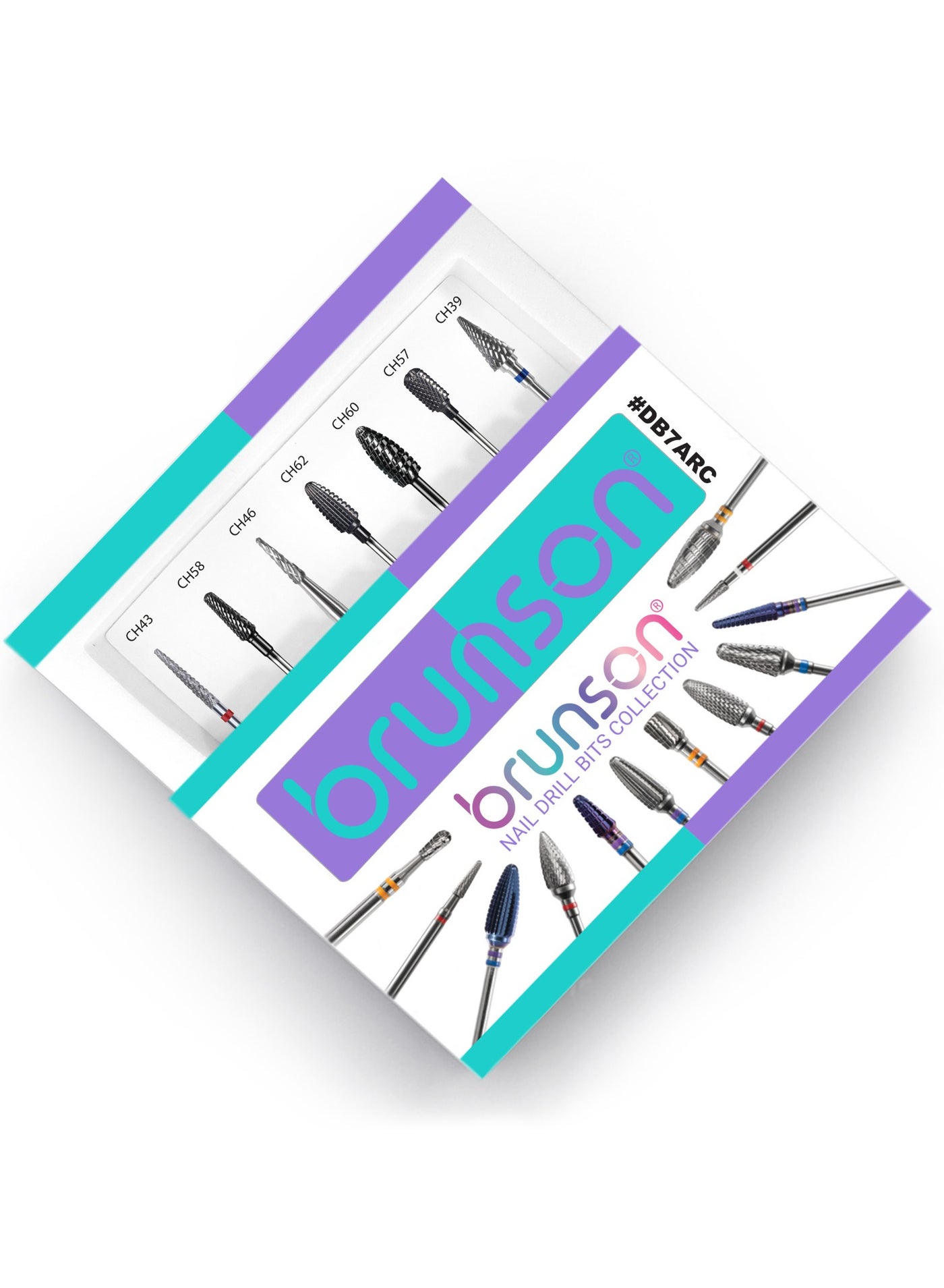 Nail Drill Bits 7pcs Acrylic Removal Nail Drill Bits Collection High-Quality Carbide Drill Bits for Nail Technicians Durable Easy-Change Design for Professional Manicure and Pedicure Applications