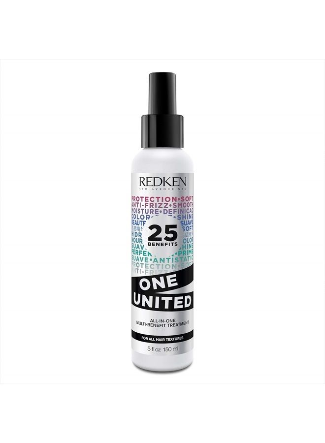 Redken One United All-In-One Leave In Conditioner | Multi-Benefit Treatment | Heat Protectant Spray for Hair | All Hair Types | Paraben Free