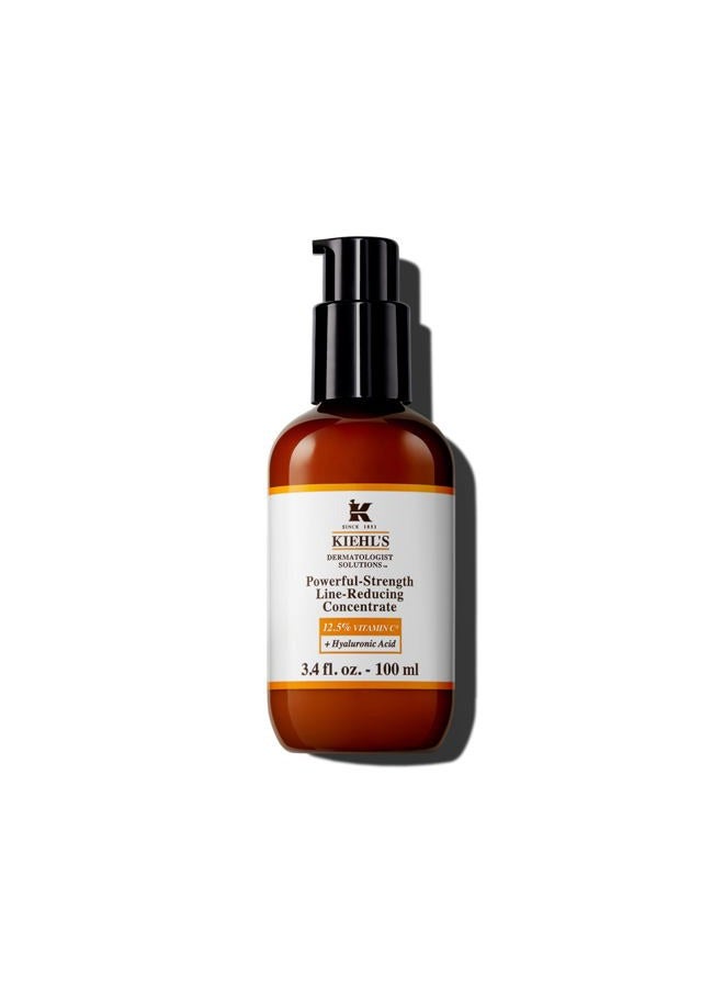 Powerful-Strength 12.5% Vitamin C Serum, Line-Reducing Concentrate for Face, Boosts Radiance & Firmness, Smooths & Plumps Skin, with Hyaluronic Acid, Dermatologist-Tested - 3.4 fl oz