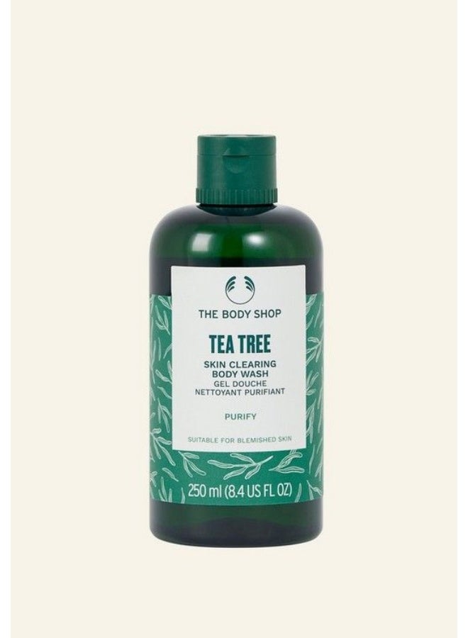 Tea Tree Body Wash – Refreshing Gel-to-Foam Cleanser for Blemished & Oily Skin | Purifying Tea Tree Oil, 250 ml