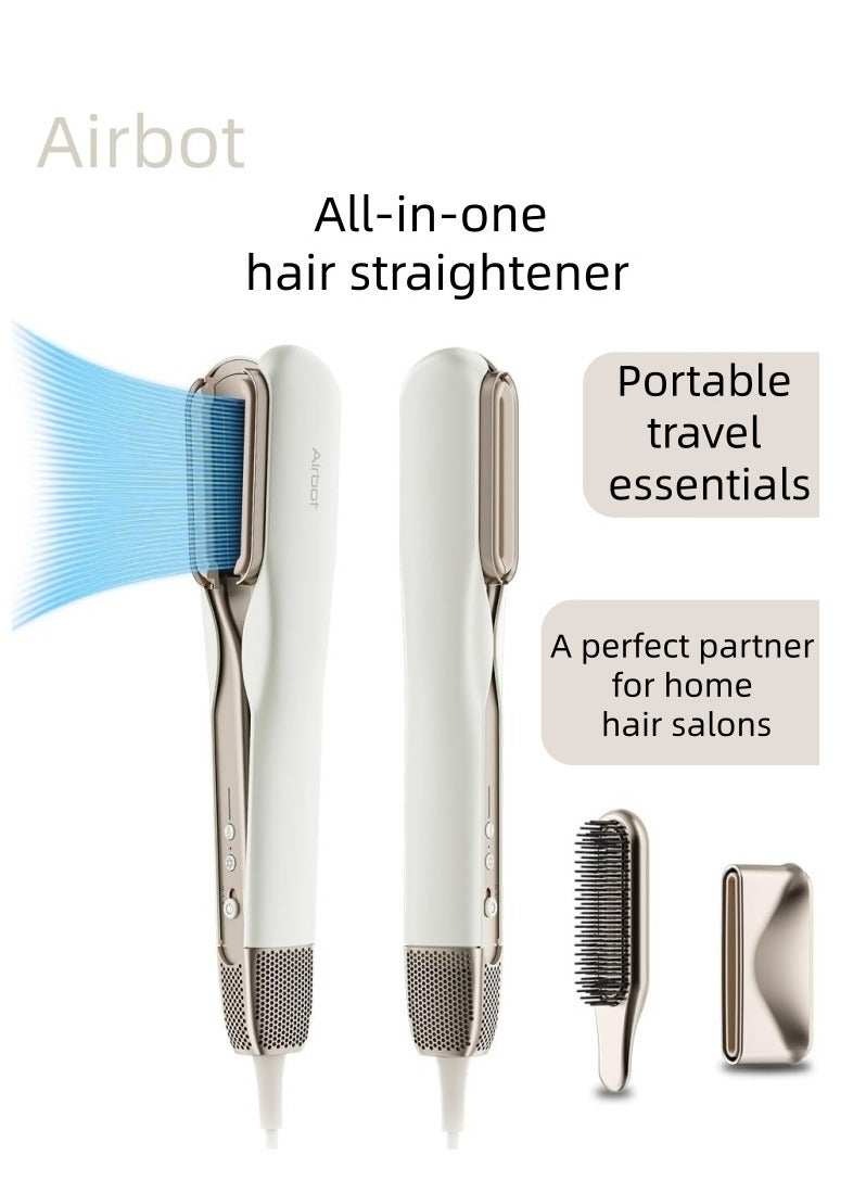 Airbot Multi-functional Hair Straightener, Fast Heat Hair Straightener for Stylish Styles，3in1 Hair Straightener/Dryer/comb，4 Temp Settings，Professional salon tools for Straightening/Curling/Waving/Drying/Care Comb