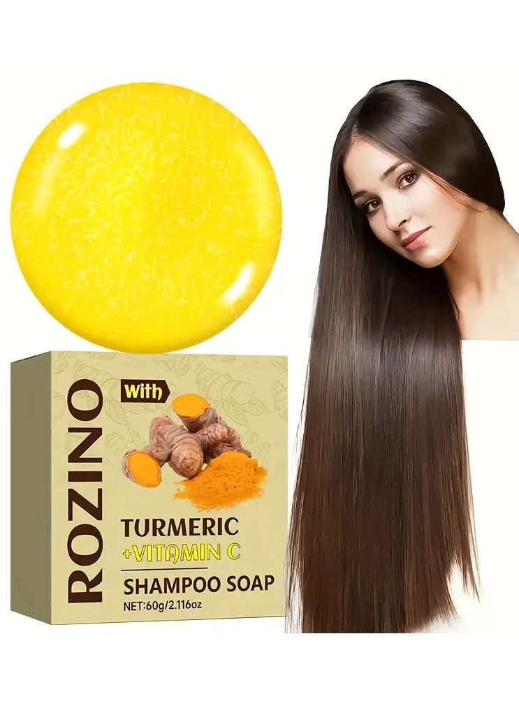 Turmeric Vitamin C Shampoo Soap, Natural Nourishment, Nourishes Hair, Radiates Natural Brilliance, Protects Hair Health, Vitamin C, Turmeric Double Care, New Choice for Shampoo