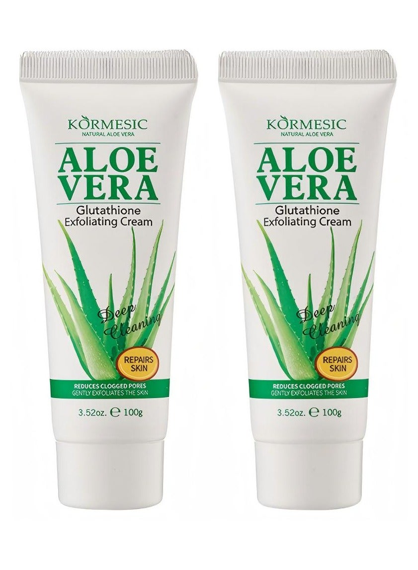 2PCS Glutathione Aloe Vera Cream - 100g Brightening & Soothing Face Cream