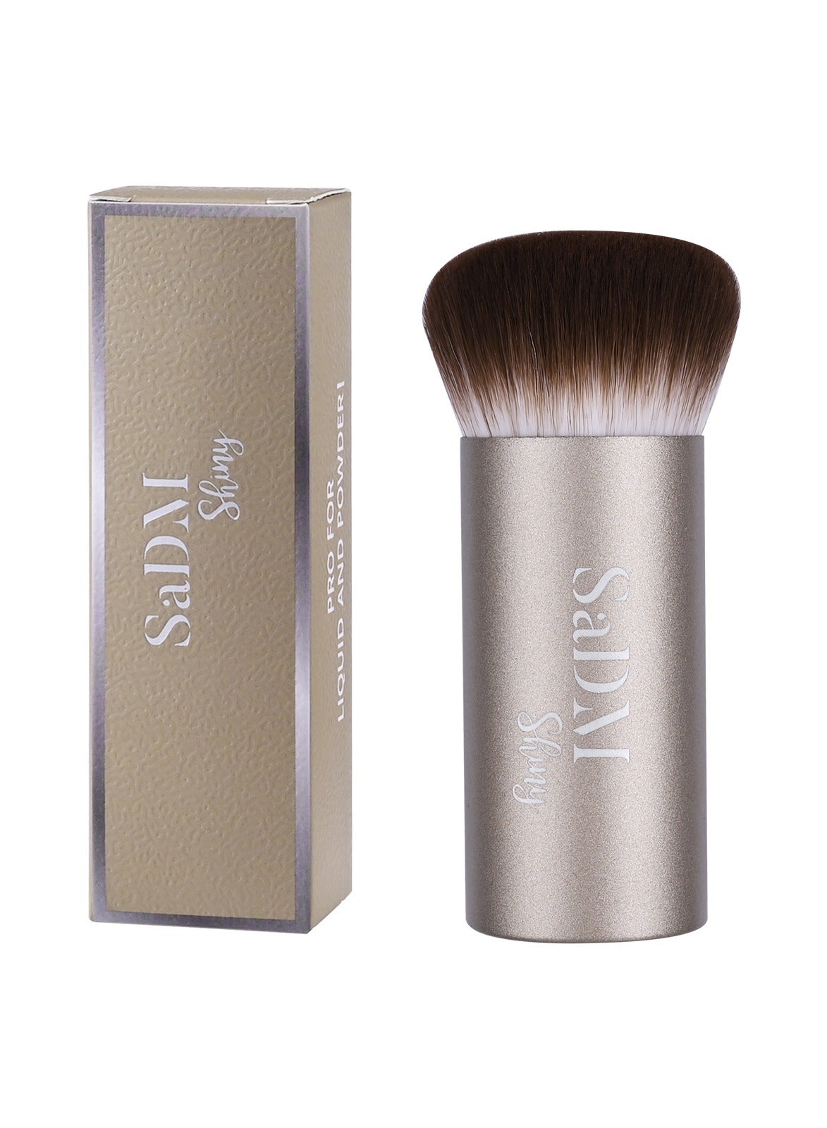 SaDM Shiny Kabuki Foundation Brush – Vegan, Cruelty-Free Buffer Brush for Flawless Foundation Application