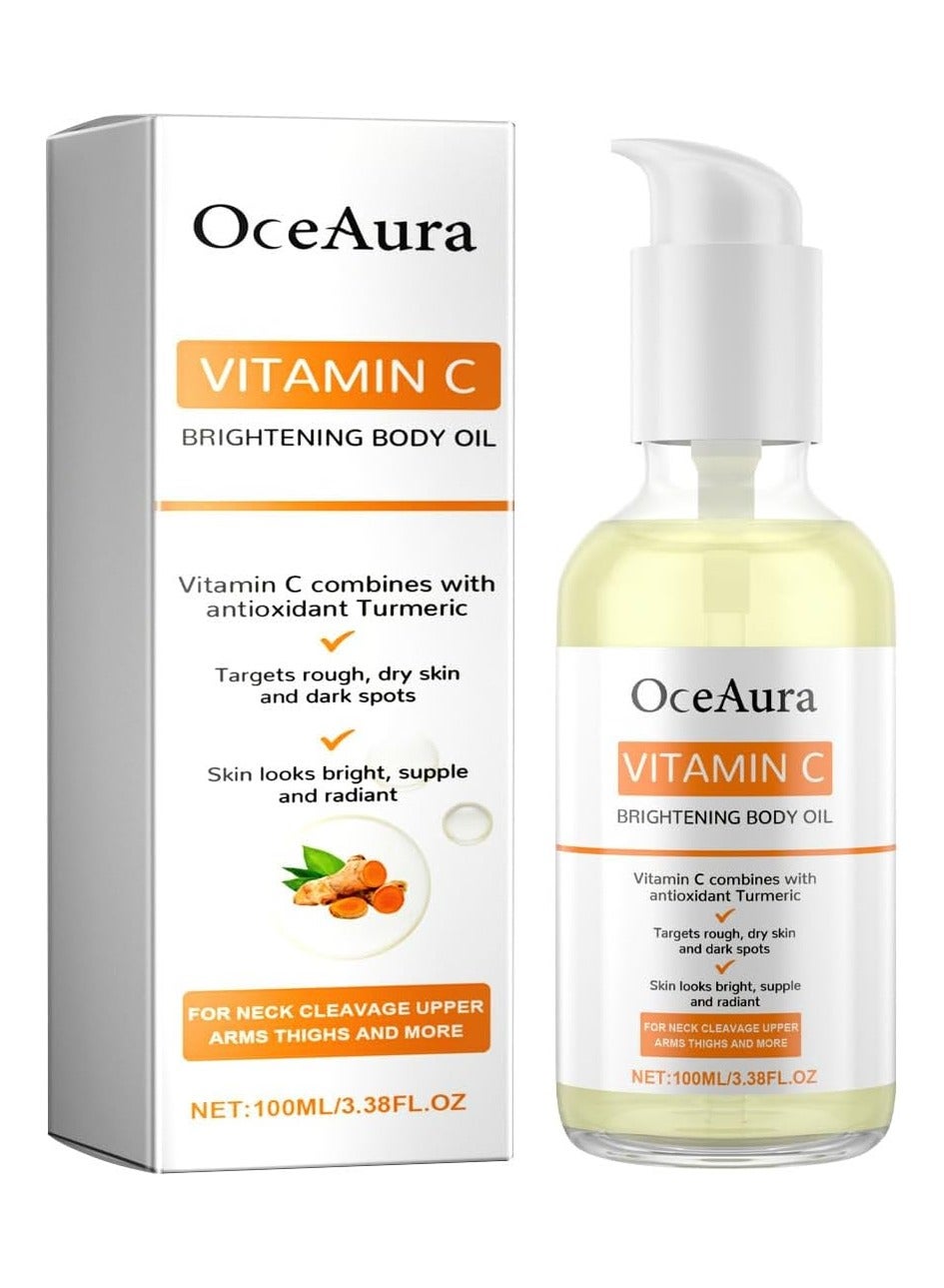 Vitamin C Body Oil, Vitamin C Oil, Massage Oil, Moisturizing Body Oil, Hydrating Body Oil, Body Oil For Dry Skin, Body Oil For Face, Skin, Hair, Massage, Lip, Nail Care 100ml