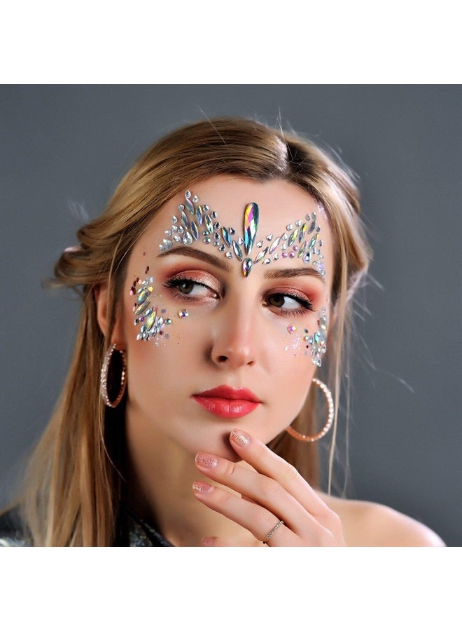 6Sets Festival Face Jewels stickers Body jewels stickers Glitter Rave Face Gems Rhinestones – Eye Body Gems | Rhinestone Stickers | Body Glitter Festival Rave & Party Accessories