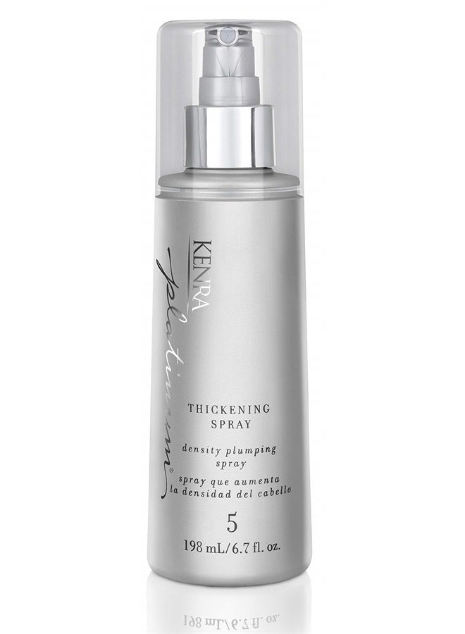 Kenra Platinum Thickening Spray 5 | Volumizing Styler | Desnsity Plumping Spray | Increases Hair Thickness Up To 96% | Humidity Protection & Frizz Taming | All Hair Types | 6.7 fl. oz