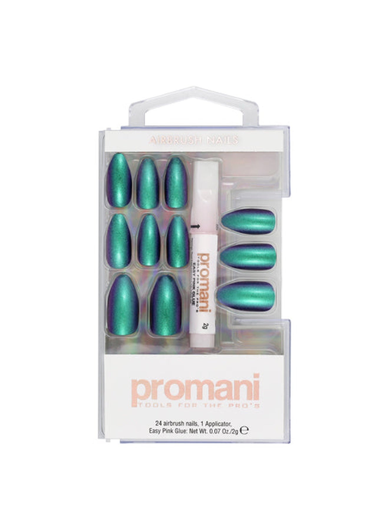 Makeup - Nails Airbrush Nail Kit Neon Petrol Green 5657