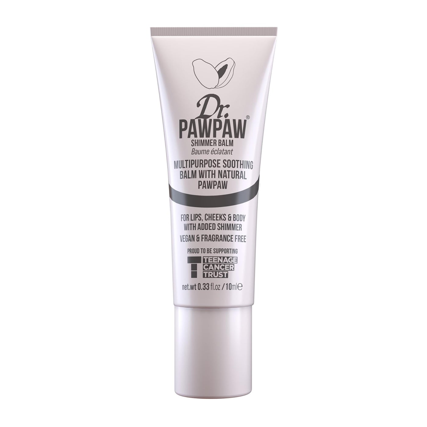 Dr. PawPaw Multipurpose Balm - Hydrating Lip Balm with Pawpaw, Aloe, and Olive Oil - Lip Moisturizer, Buildable Glow for Lips - Shimmer - 0.33 oz