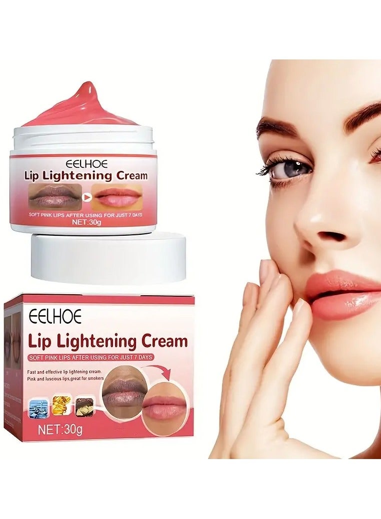 Fresh Lightening Cream Lip Balm - Whitening, Moisturizing, and Nourishing Essence for Dark Lips