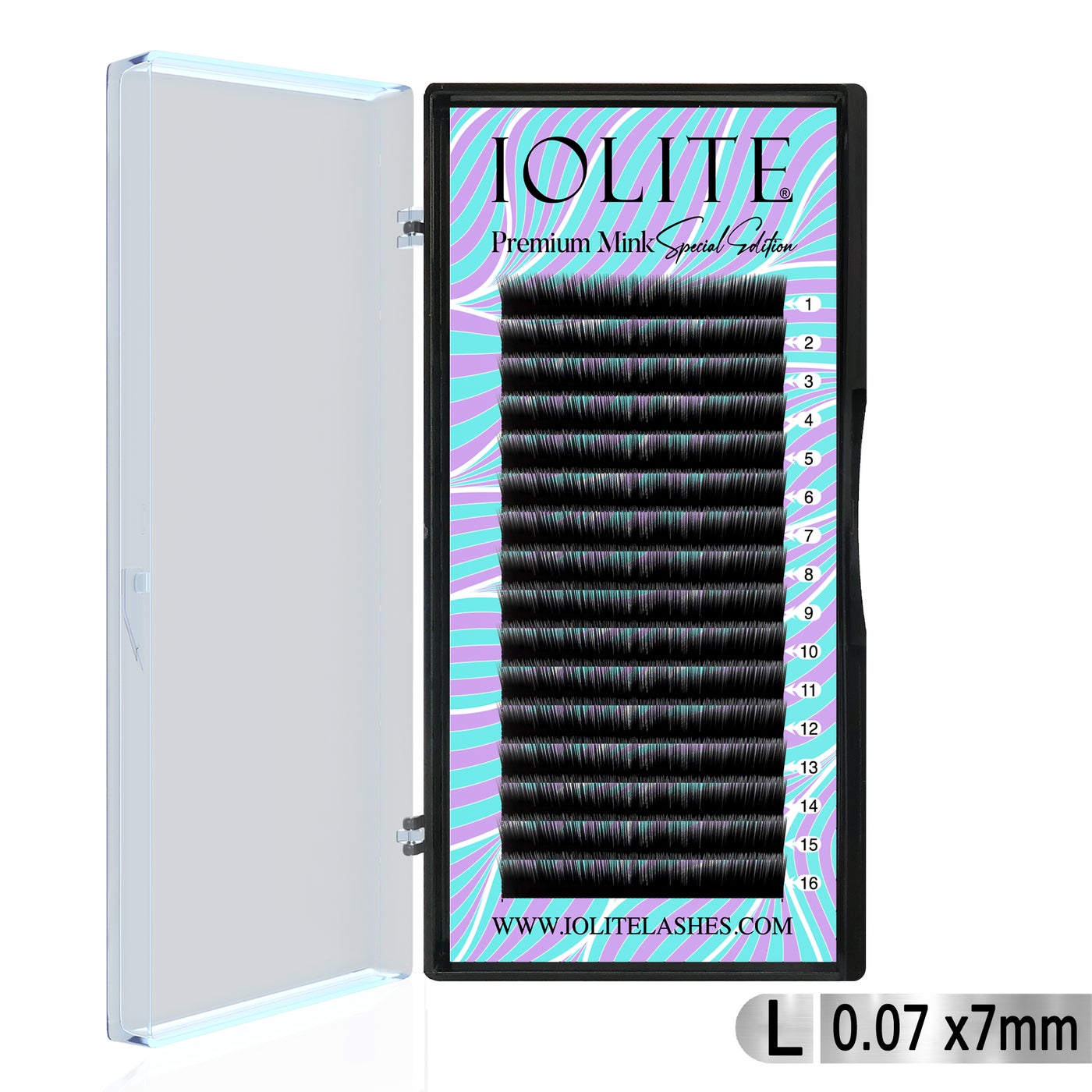 Premium Mink False Eyelash Extension L Curl Individual Lashes .07T 6 to 15mm & Mix - 7MM