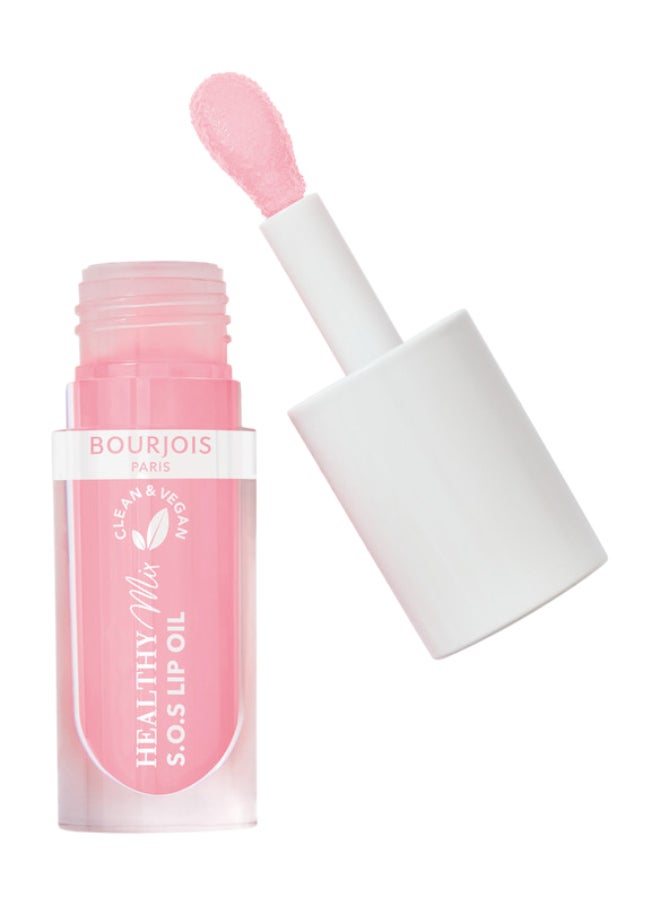 Healthy Mix Clean S.O.S Lip Oil - 01 - Douceur de Rose, 4.5ml