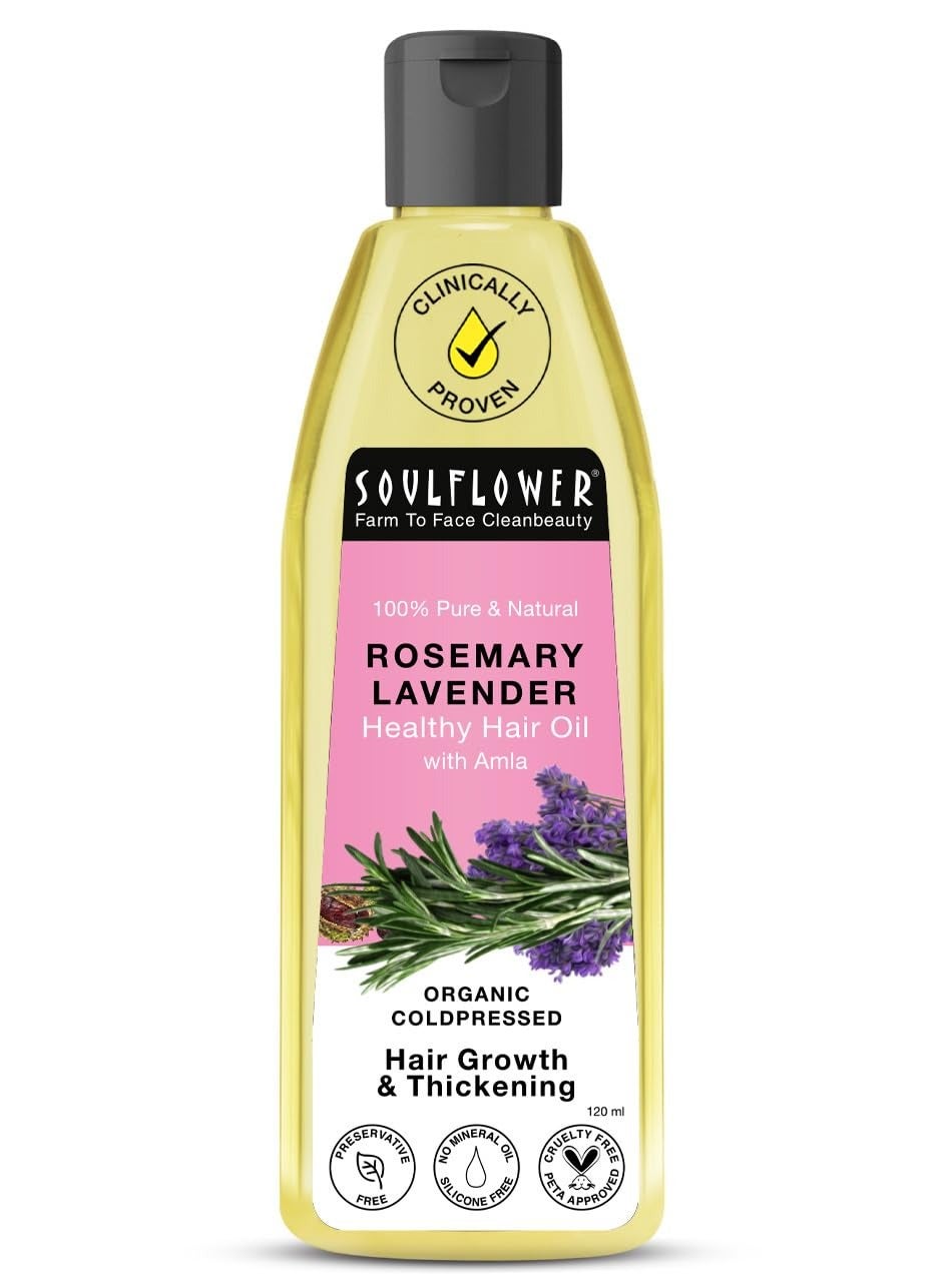 Rosemary Lavender Hair Oil For Hair Growth, Hair Fall Control, Healthy Scalp, Long Hair, Rosemary, Lavender, Castor - 120ml