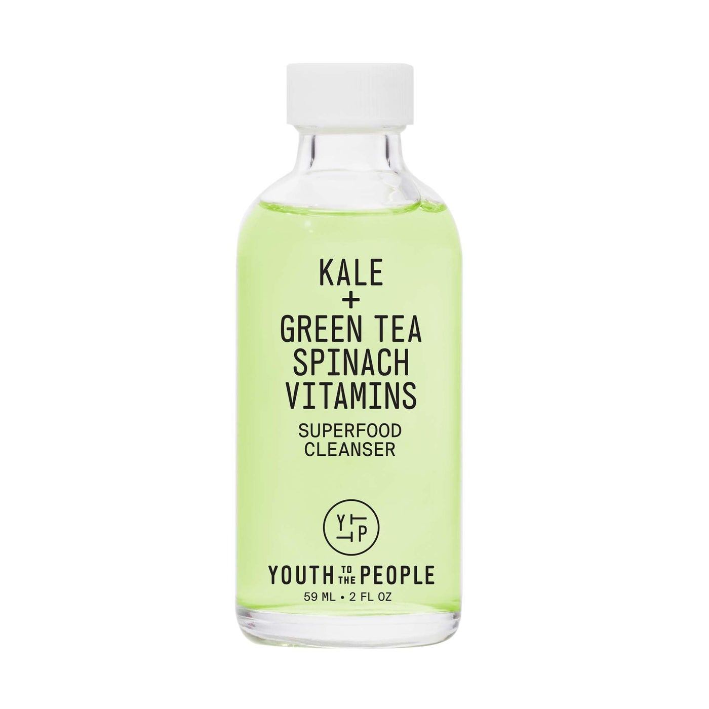 Youth To The People Superfood Facial Cleanser Travel - Kale + Green Tea Daily Face Wash, Gentle Makeup Remover, with Soothing Antioxidants for Glowing Skin, pH Balance, Clean Pores â€“ 2 fl oz