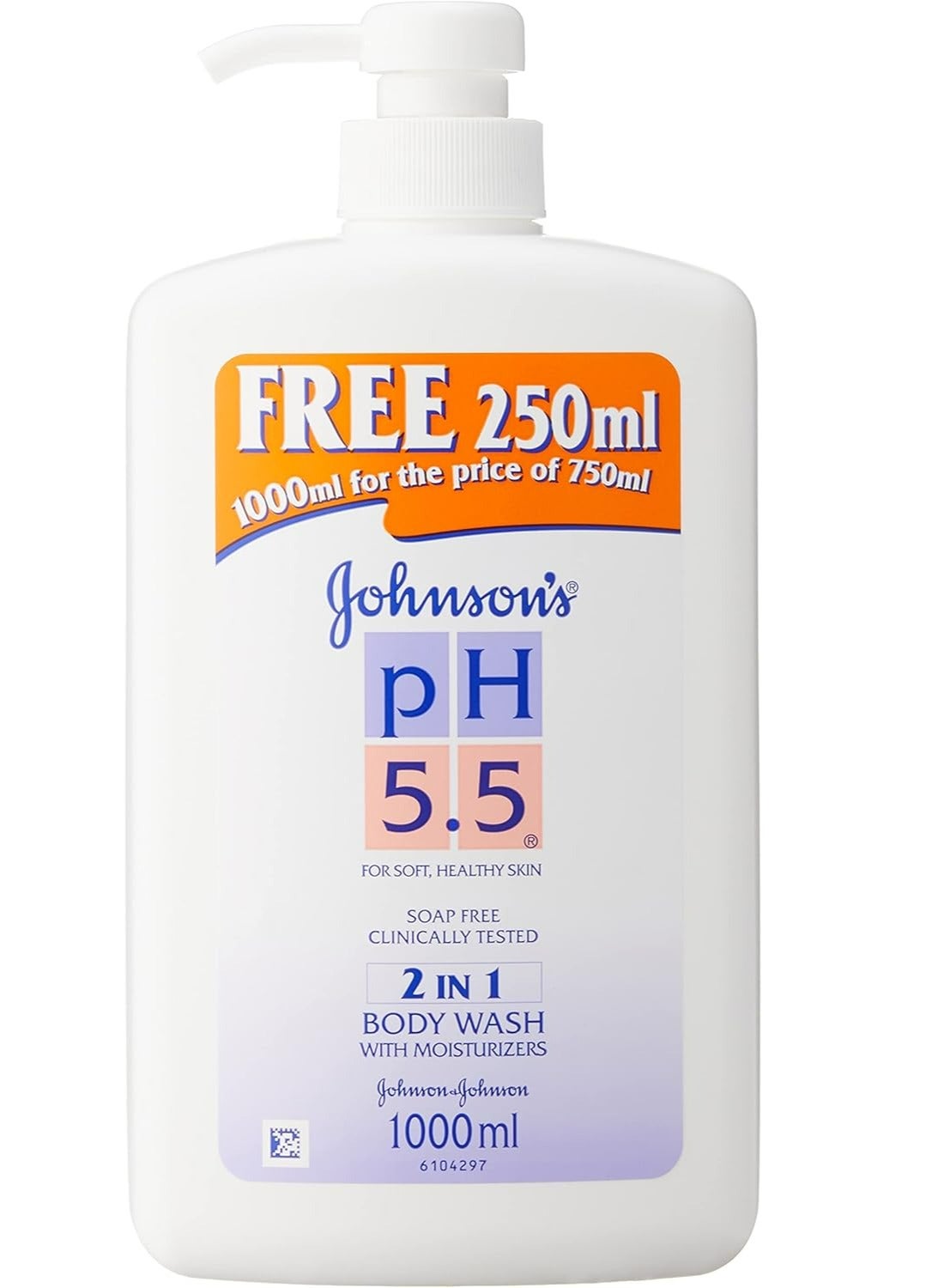 PH 5.5 2 in 1 Body Wash With Moisturizers 1000 ML