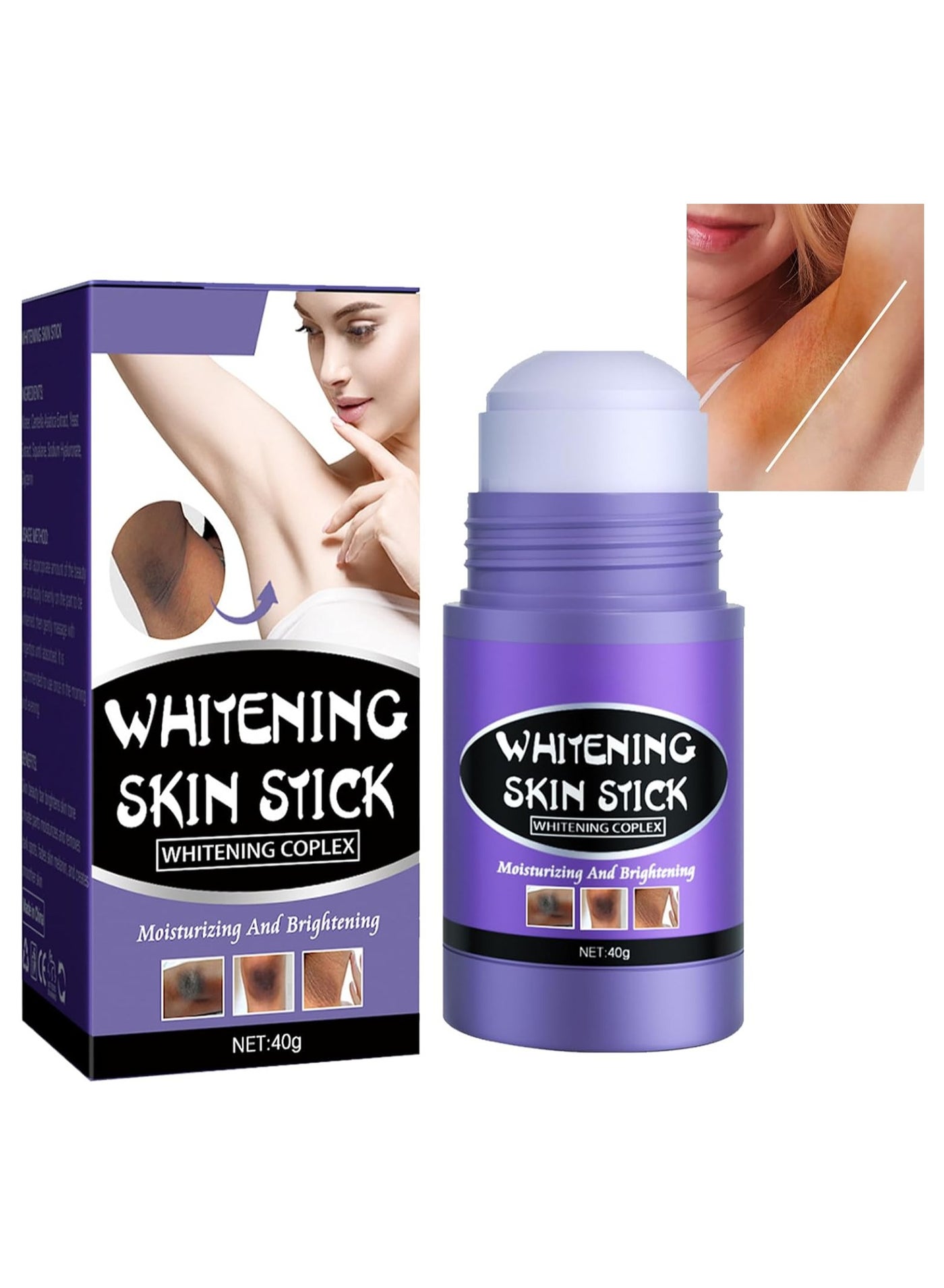 Underarm Dark Spot Stick, Scented Armpit Dark Spot Remover 40g Skin Lightening for Elbows