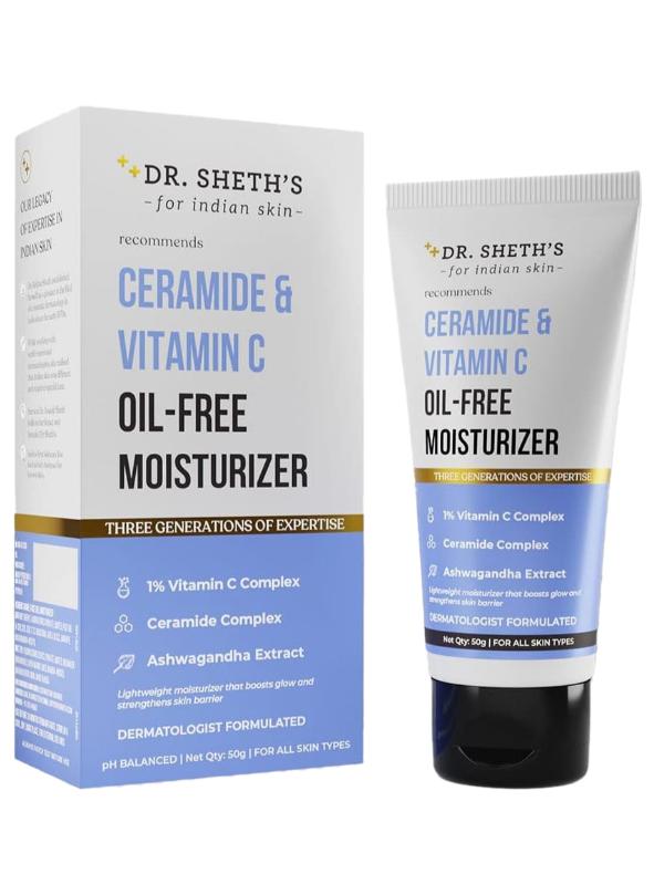Ceramide And Vitamin C Oil-Free Moisturizer Lightweight, For All Skin Types, 50 g