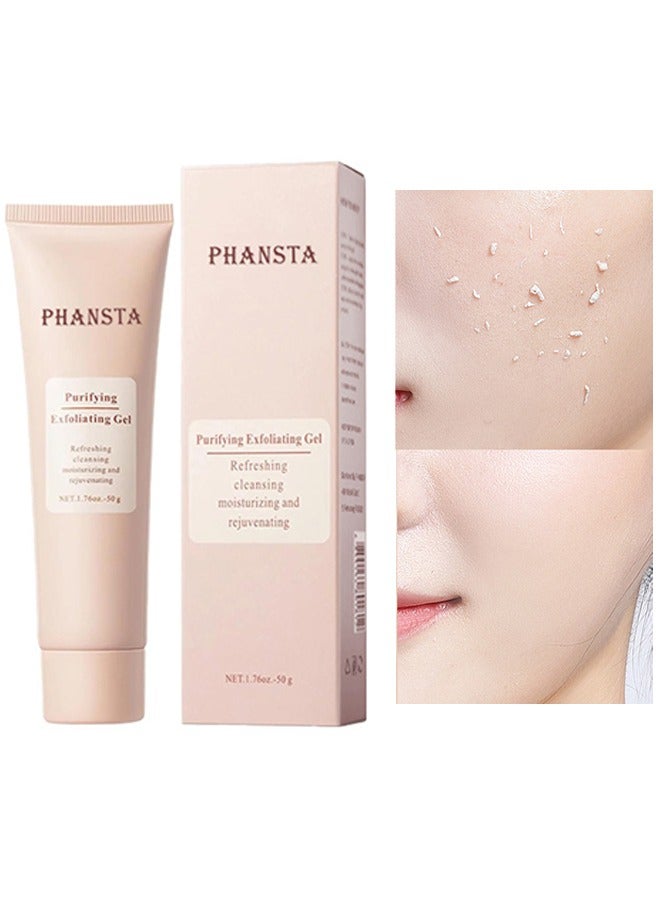 Purifying Exfoliating Gel, Exfoliating Gel, Purifying Exfoliating Moisturizing Gel, Gentle Exfoliating Gel Scrub for Face, Facial Purifying Exfoliator Cleanser