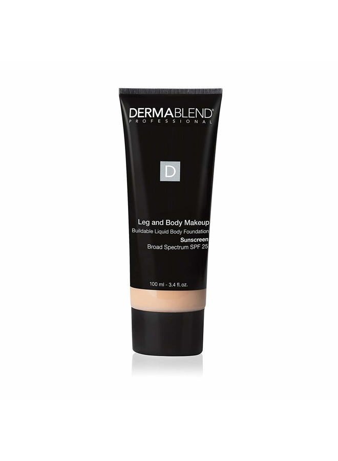 Leg and Body Makeup Foundation with SPF 25, 10N Fair Ivory, 3.4 Fl. Oz.