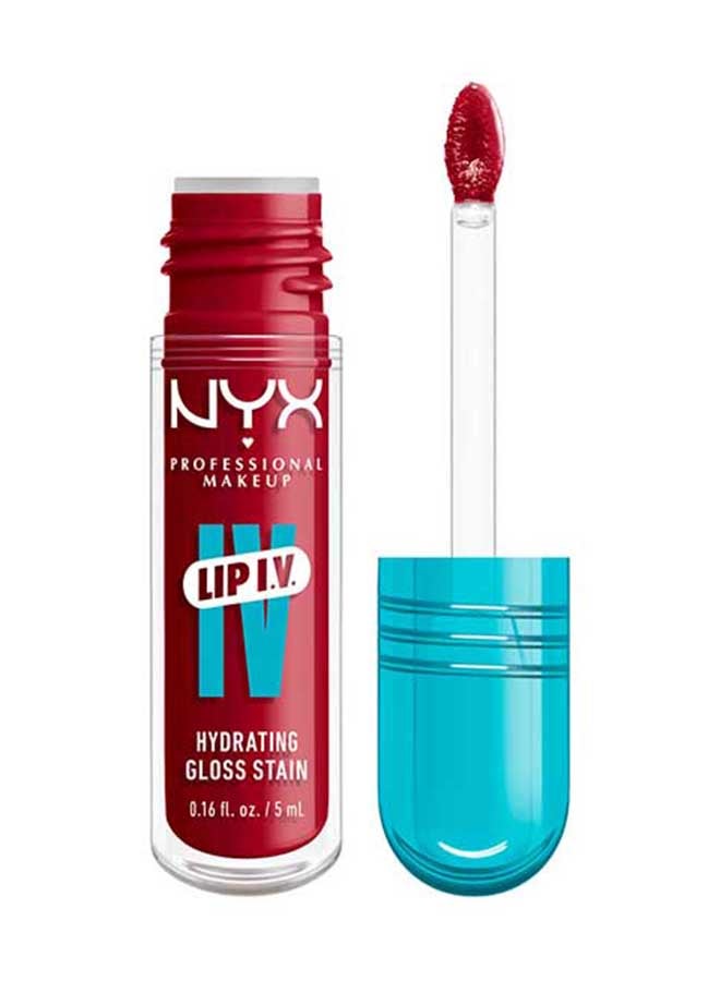 Lip Iv Hydrating Gloss Serum Lip Gloss Up To 12Hr Hydration High Pigment Wet Shine Finish Red-Y.Set.Wet 5ml