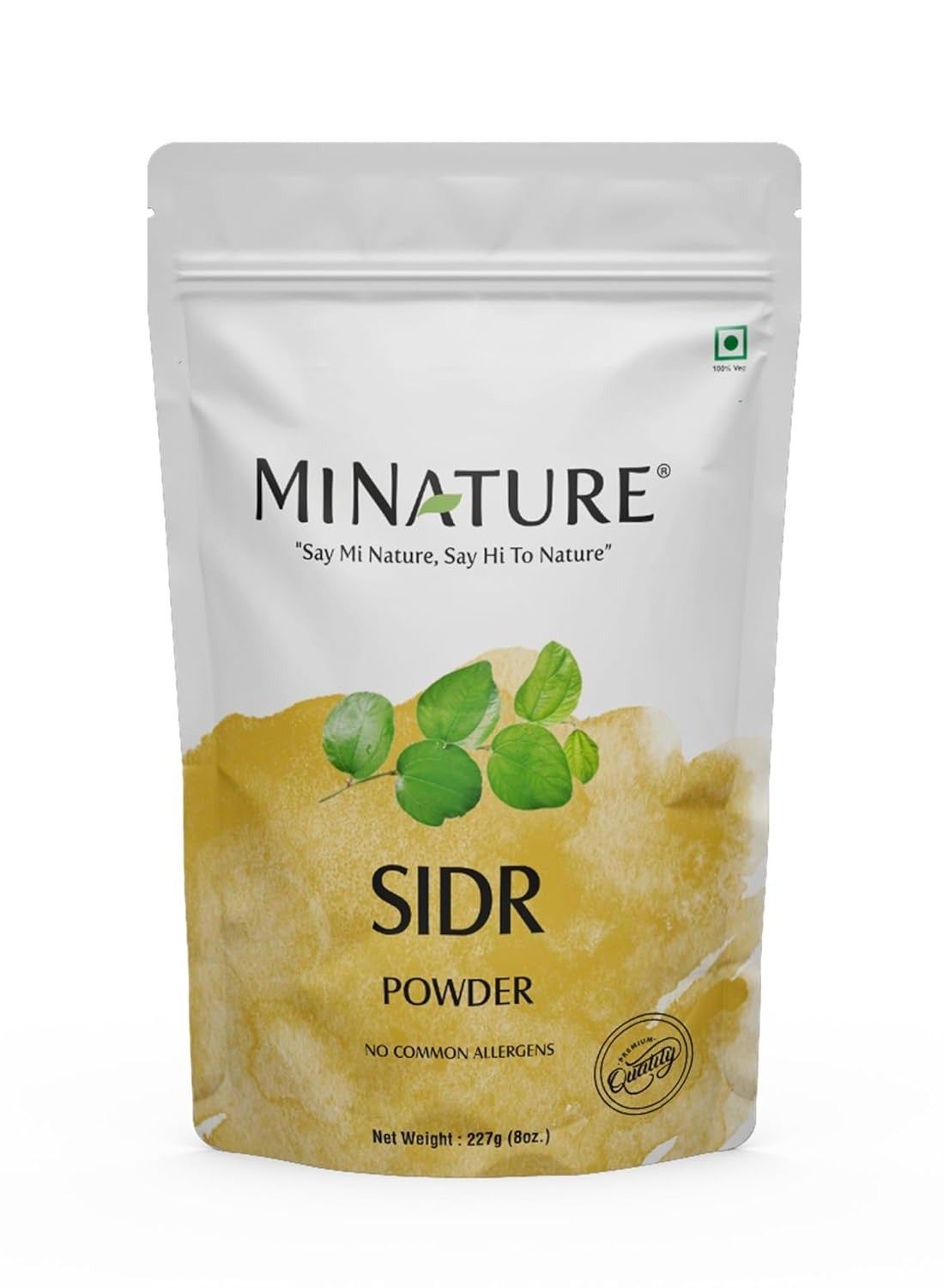 Sidr Powder by Mi Nature 227g Natural Hair Cleanser and Conditioner for Hair and Skin Rich in Mucilages and Saponins