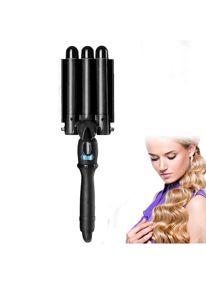 Hair Waver Curling Iron Wand 28mm with LCD Display Adjustable Temperature
