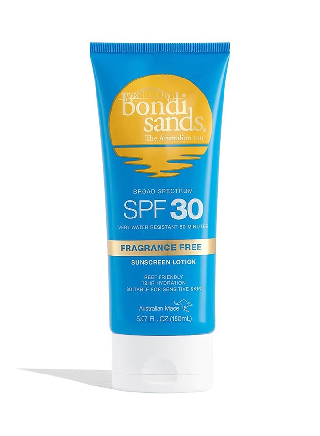 SPF 30 Lotion Fragrance Free Sunscreen 150ml | Broad Spectrum UVA UVB Protection Body Sunscreen | Water-Resistant Non-Greasy Fragrance-Free Sun Lotion for Sensitive Skin | Daily UV Defence Body Cream