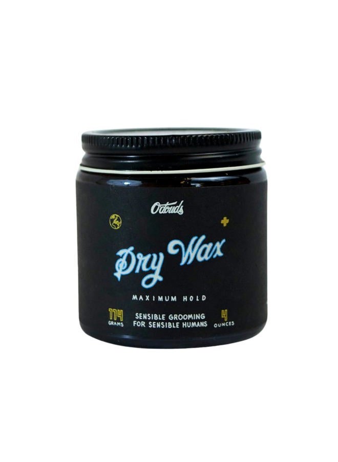 Dry Wax - Natural, Dry & Malleable Styling Hair Wax ​- Strong Hold with a Neutral Finish - Bergamot & Green Tea Scent (4oz.)