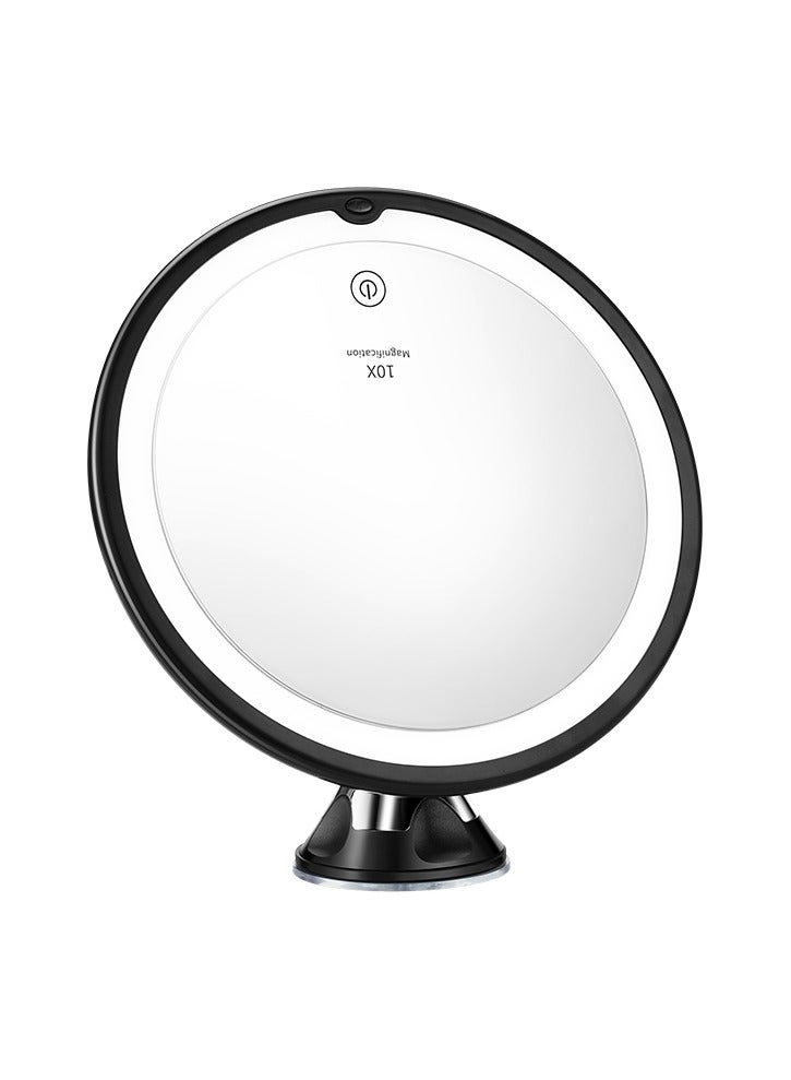 8 inches Magnifying Mirror with Light, 10x Magnification 3 Light Modes Makeup Mirror with Suction Cups ,Smooth and Easy Install ,360 Degree Swivel Joint.