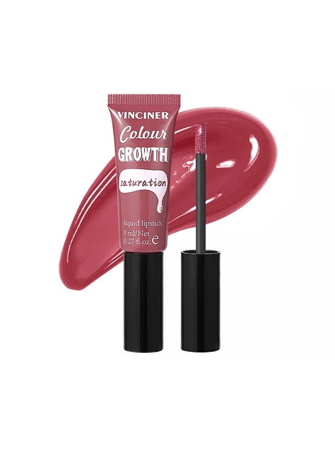 Saturation Liquid Lipstick-Hydrating Moisturizing Long Lasting High Glossy Jelly Lip Stain Super Gloss Balm Oil Tinted Treatment Lip Glow Glass Shine Glitter Makeup Beauty Colored Bright Lifter For Women Girls #04