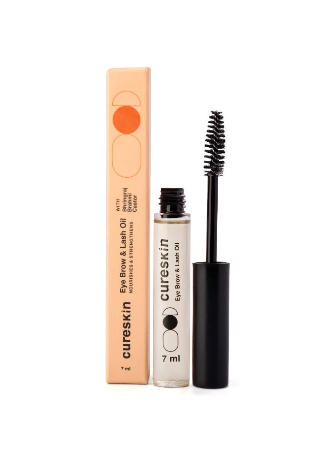 Cureskin Eye Brow & Lash Oil | Nourishes and Strengthens (7 ml) | Eyelash Growth Serum | Lash Serum for Eyelash Growth