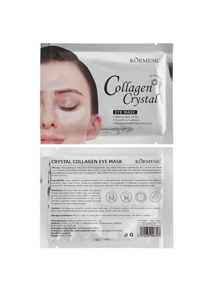 Crystal Collagen Eye Mask 7.5g - 5 Pcs, Hydrating & Firming