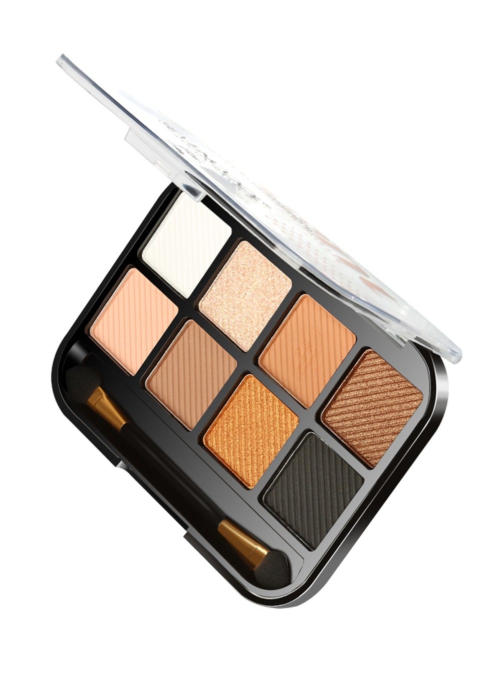 Eyeshadow Palette - Contouring Eye Shadows - 8 Perfectly Paired Shades - Dual-Tip Applicator