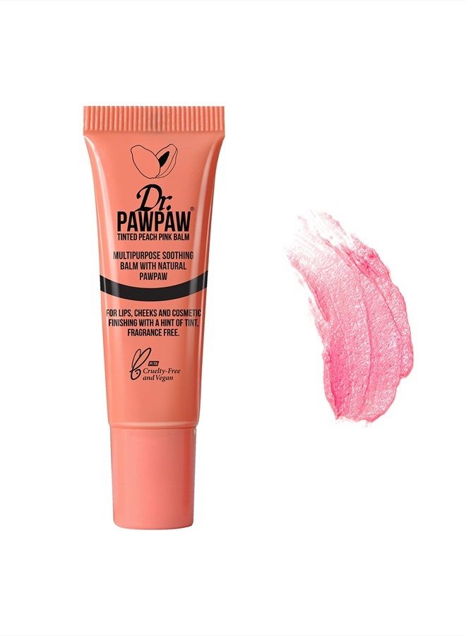 Dr. PAWPAW Multi-Purpose Balm | No Fragrance Balm, For Lips, Skin, Hair, Cuticles, Nails, and Beauty Finishing | 10 mL (Peach Pink, 1 Pack)