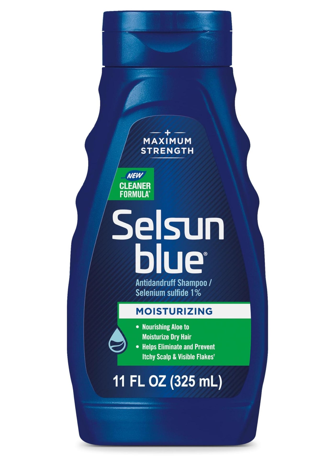 Selsun Blue Moisturizing Antidandruff Shampoo, Maximum Strength Scalp Treatment With Selenium Sulfide, 11 fl. oz.
