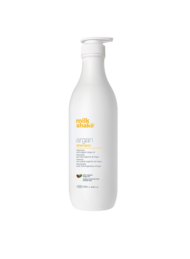 Argan Oil Shampoo – Sulfate Free Hydrating Cleanser with Organic Argan Oil, Wheat & Rice Proteins – Nourishing, Anti-Frizz & Color-Safe Shampoo for Soft, Shiny Hair, 1 Ltr