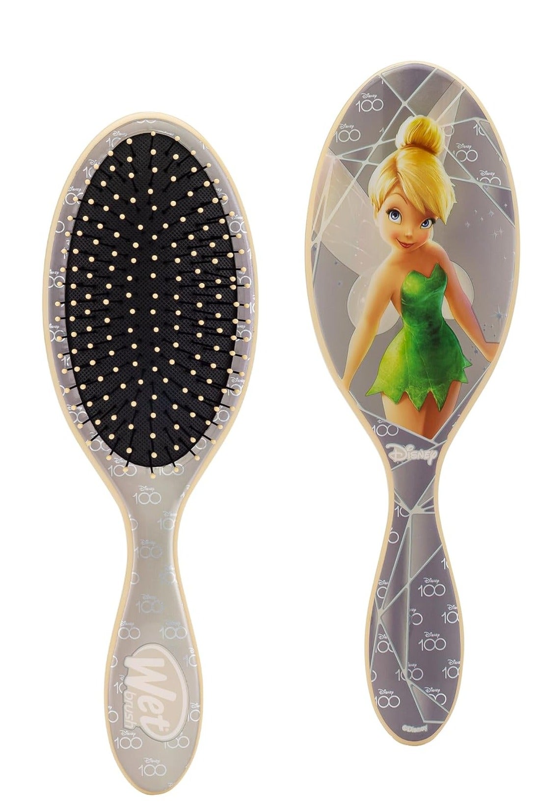 Wet Brush Original Detangling Brush, Tinkerbelle (Disney) - Detangler Brush with Soft & Flexible Bristles - Detangling Brush for Curly Hair - Tangle-Free Brush for Straight, Thick, & Wavy Hair